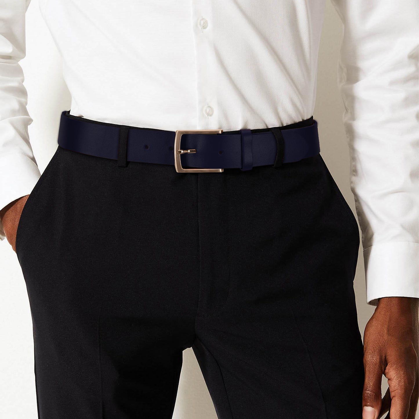 40 mm Gürtel Spaltleder Modell EH528-SL-Dunkelblau