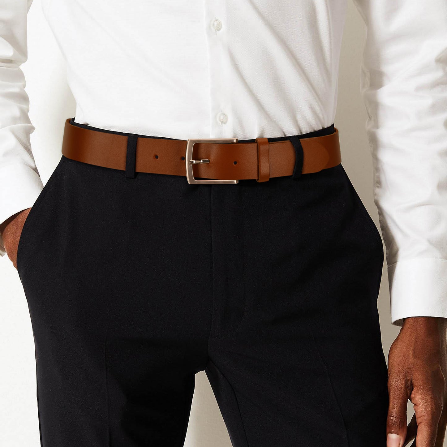 40 mm Gürtel Spaltleder Modell EH528-SL-Hellbraun