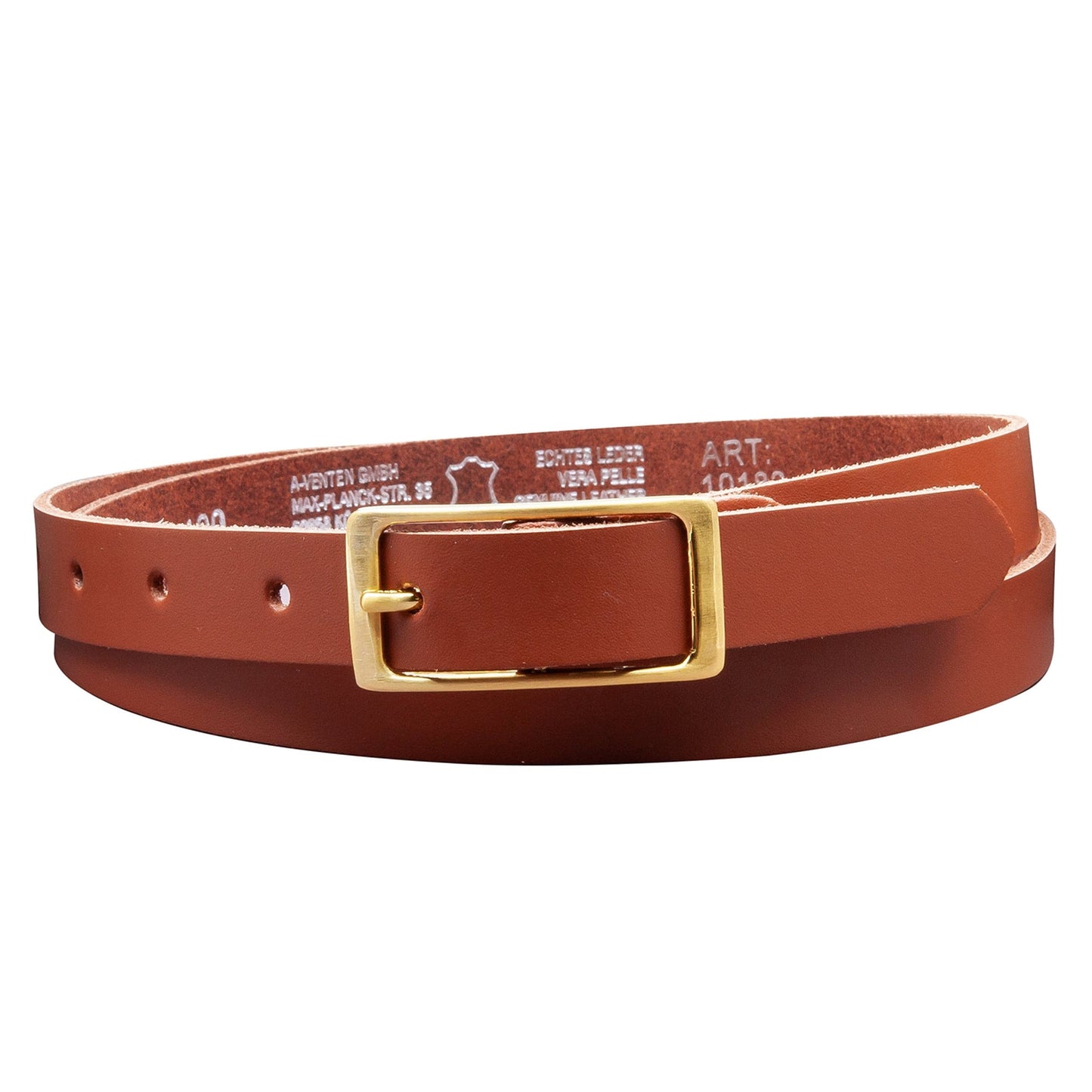 20 mm Gürtel Spaltleder Modell EH12-SL-Cognac
