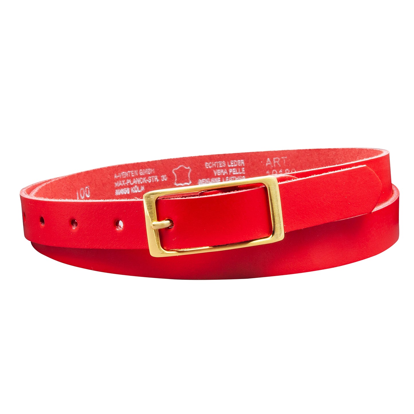 20 mm Gürtel Spaltleder Modell EH12-SL-Rot