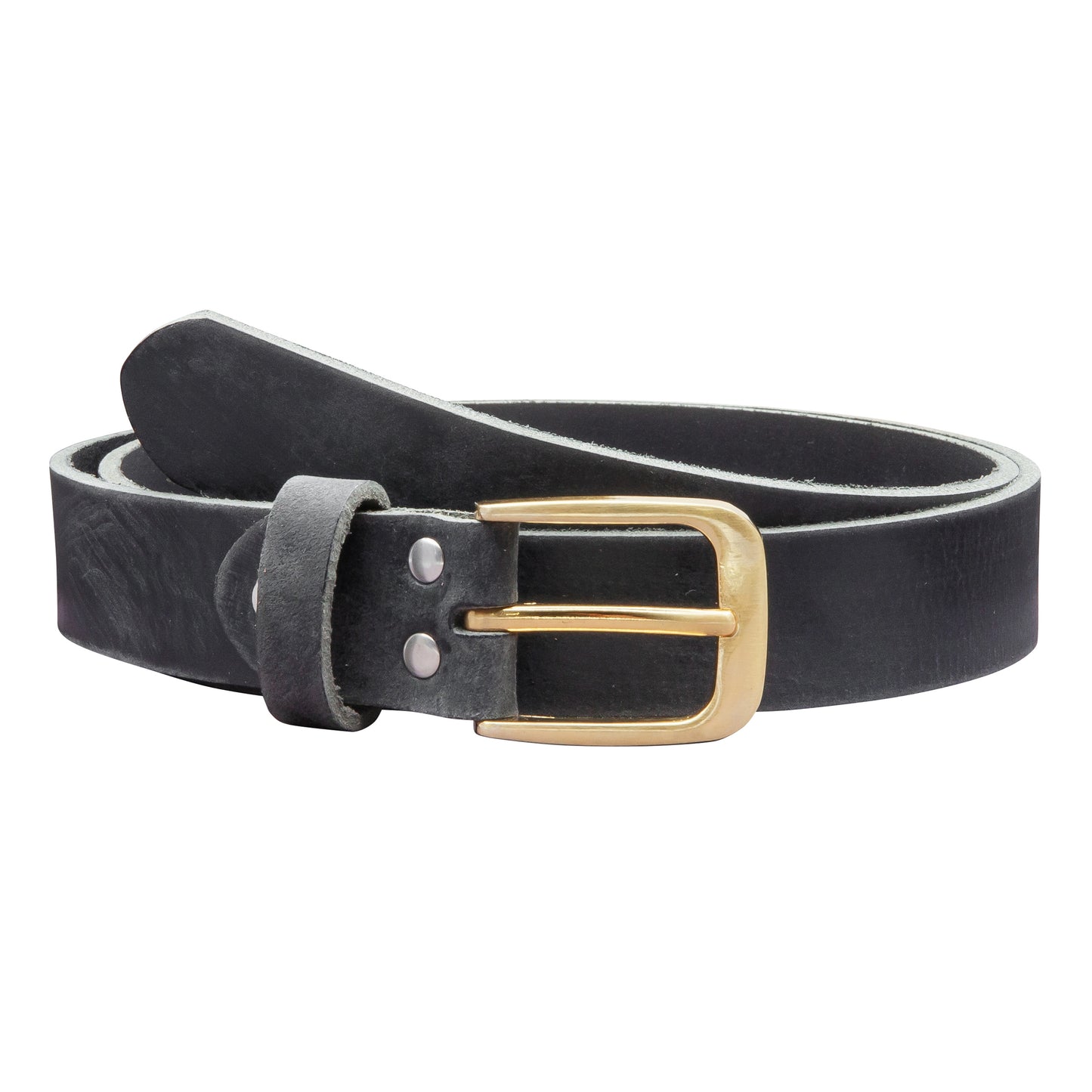 30 mm Gürtel Geschliffenes Leder Modell EH316-GE-Schwarz