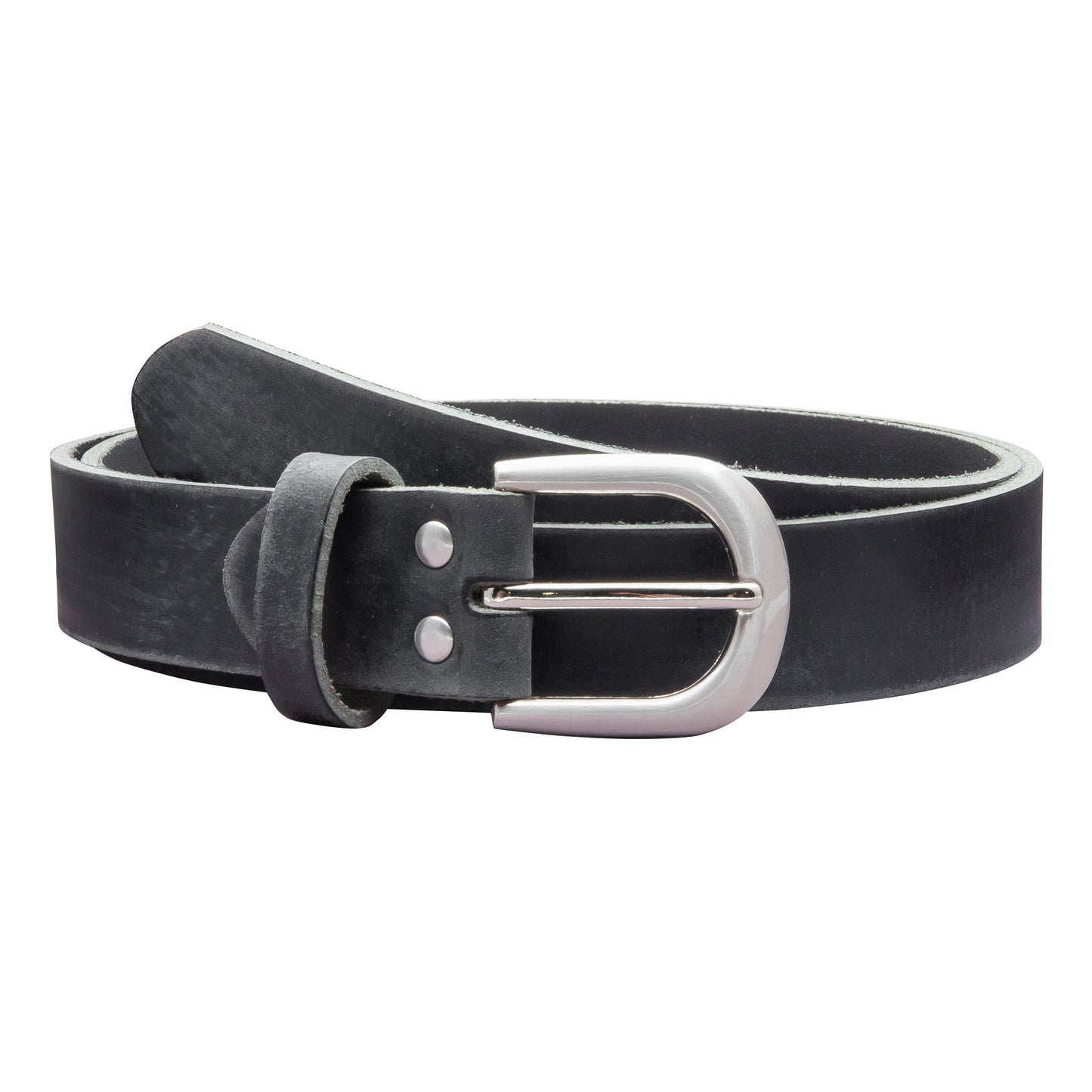 30 mm Gürtel Geschliffenes Leder Modell EH38-GE-Schwarz