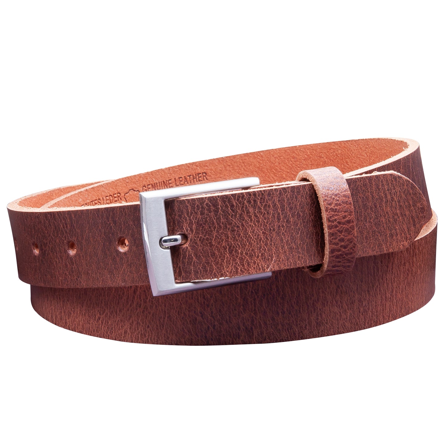 30 mm Gürtel Rustikales Leder Modell EH39-RL-Dunkelbraun