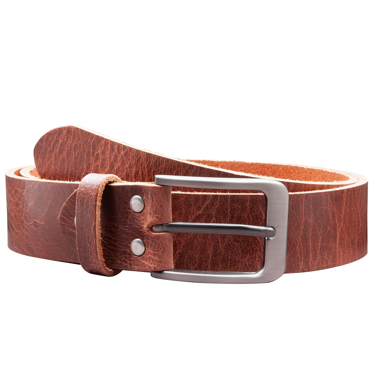 35 mm Gürtel Rustikales Leder Modell EH411-RL-Dunkelbraun