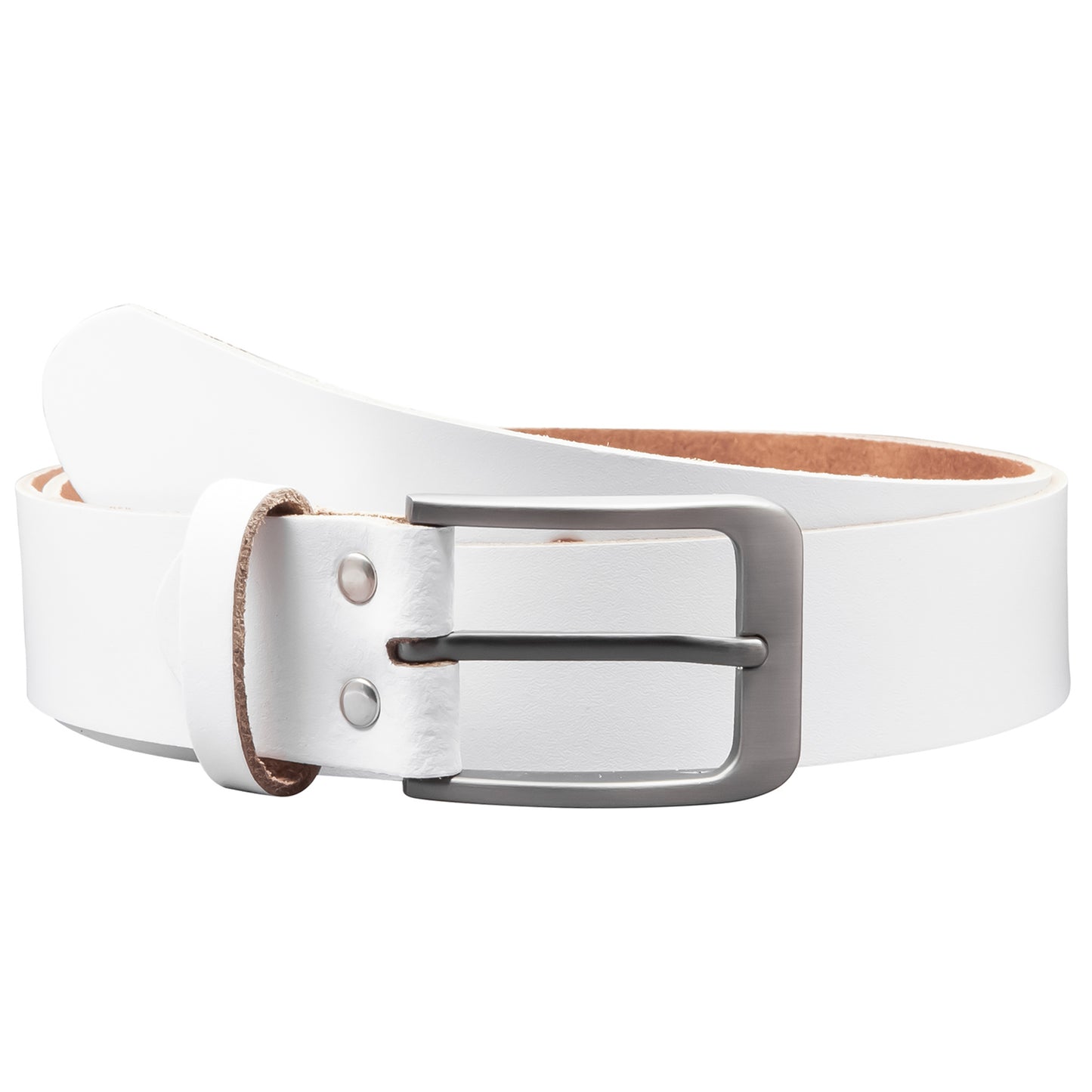 35 mm Gürtel Spaltleder Modell EH411-SL-Weiss