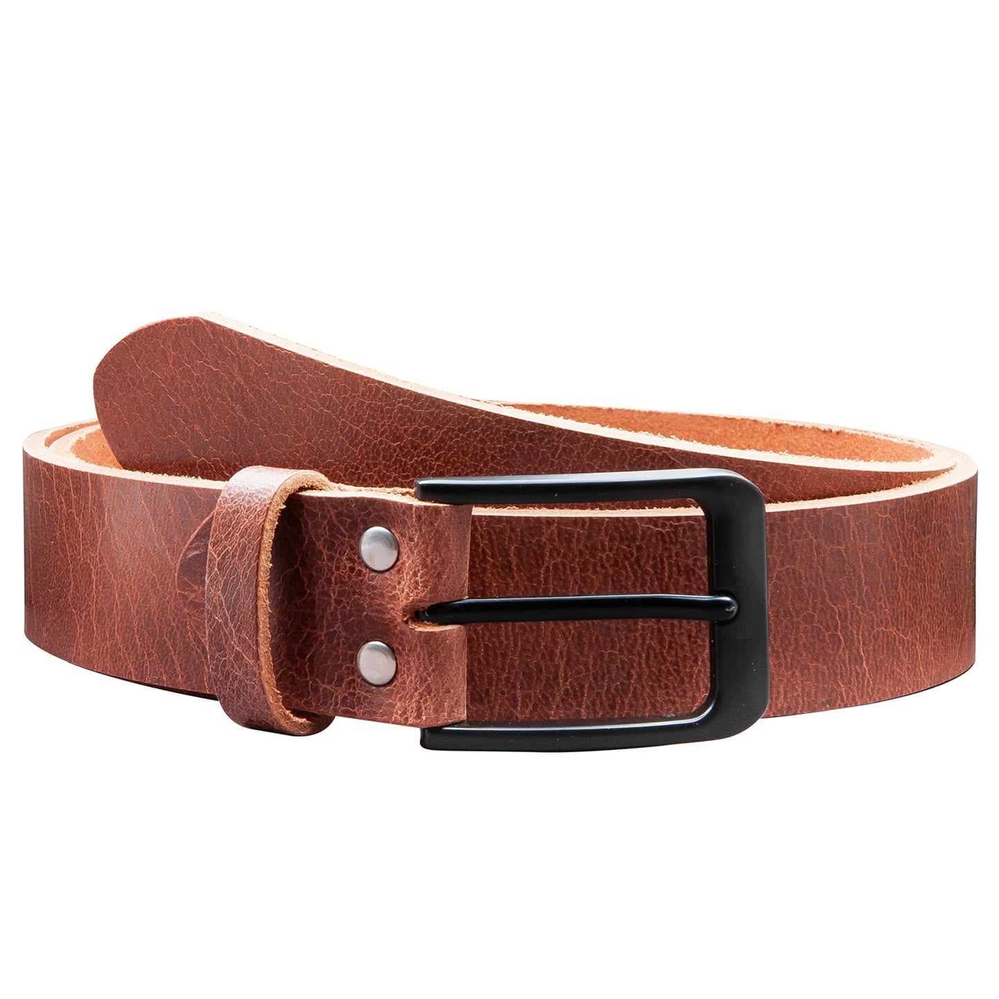 35 mm Gürtel Rustikales Leder Modell EH412-RL-Dunkelbraun
