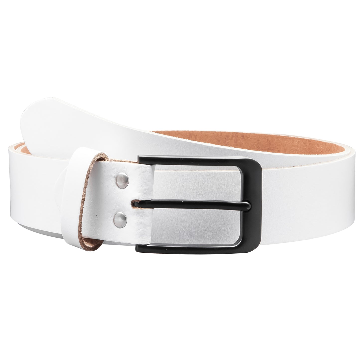 35 mm Gürtel Spaltleder Modell EH412-SL-Weiss
