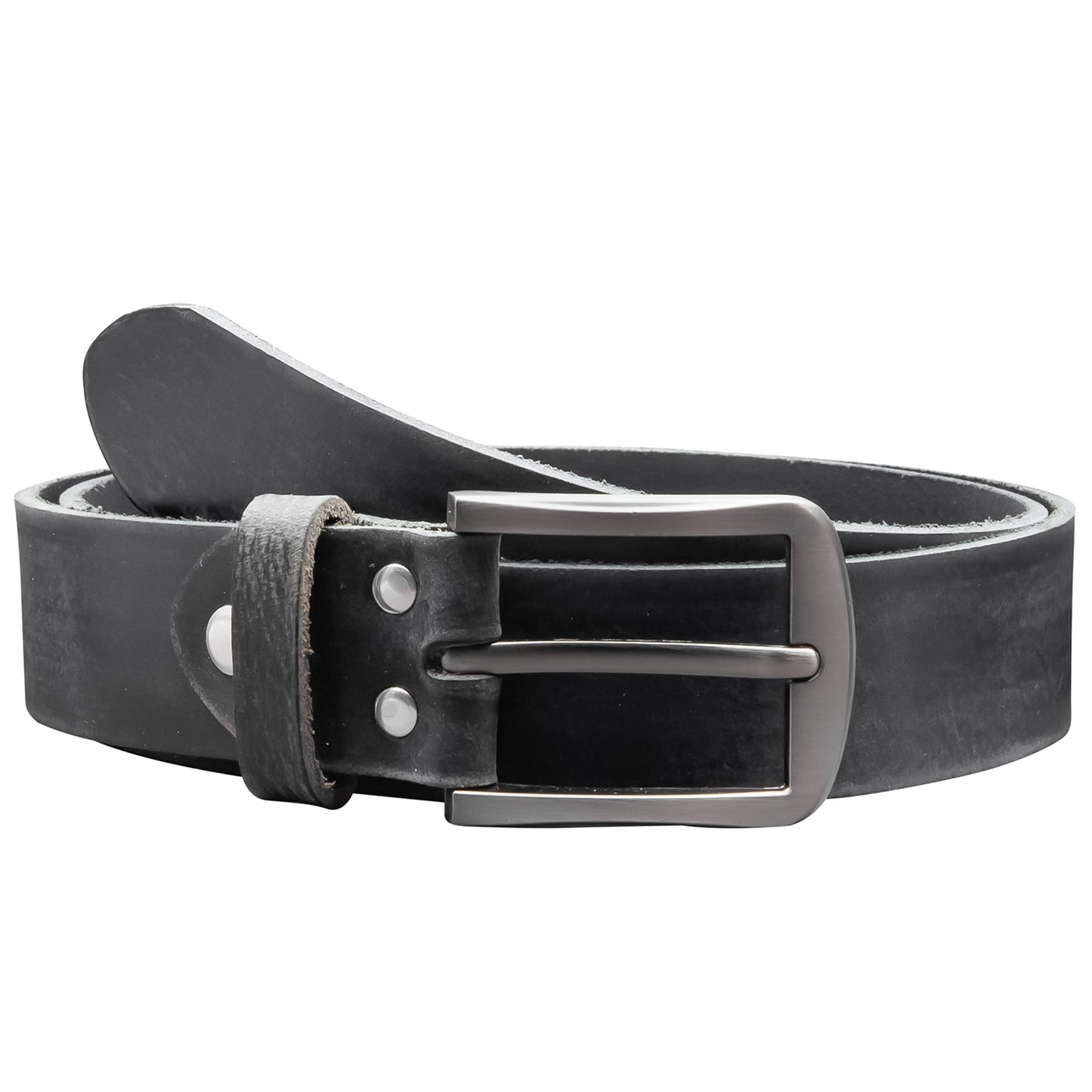 35 mm Gürtel Geschliffenes Leder Modell EH416-GE-Schwarz