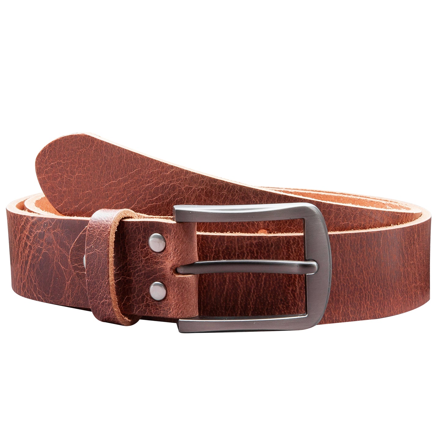 35 mm Gürtel Rustikales Leder Modell EH416-RL-Dunkelbraun