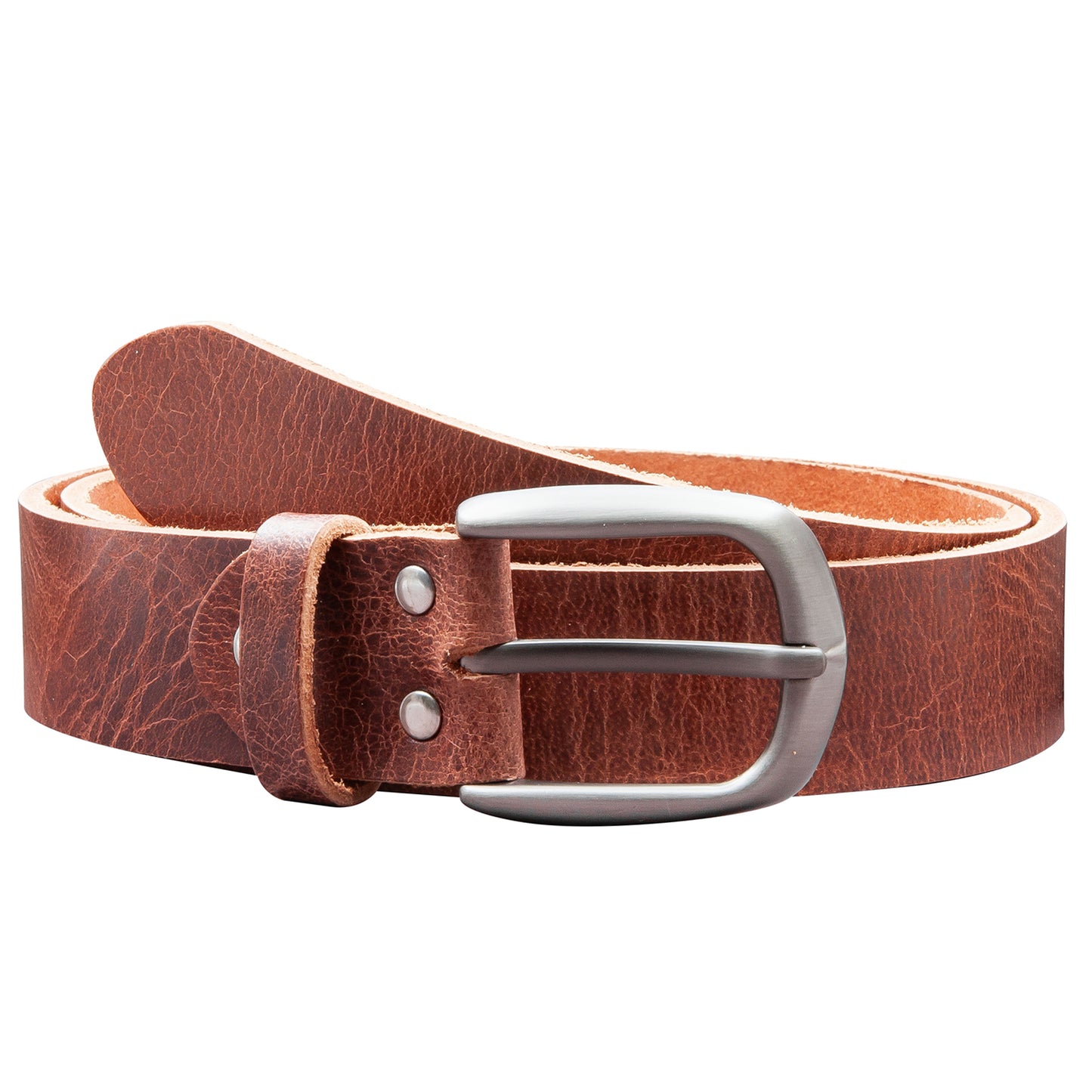 35 mm Gürtel Rustikales Leder Modell EH417-RL-Dunkelbraun