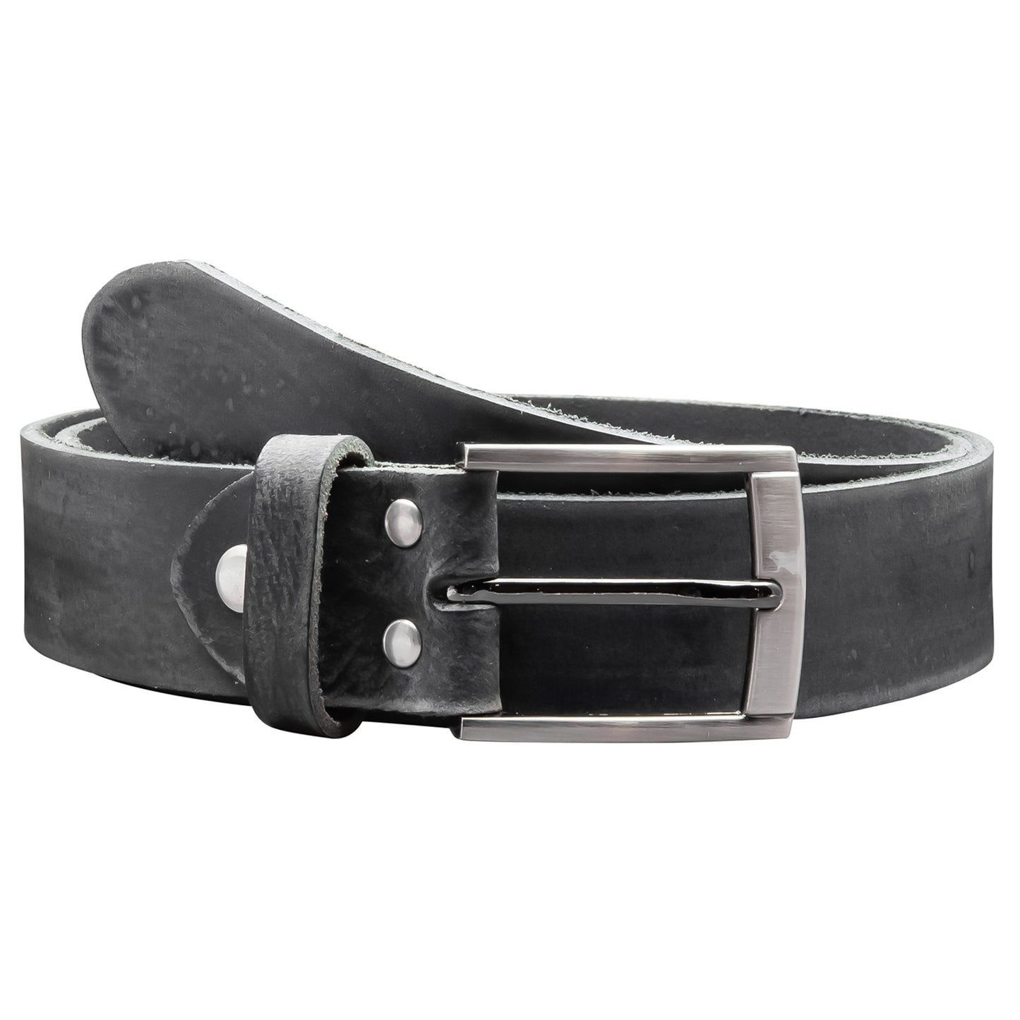 35 mm Gürtel Geschliffenes Leder Modell EH418-GE-Schwarz