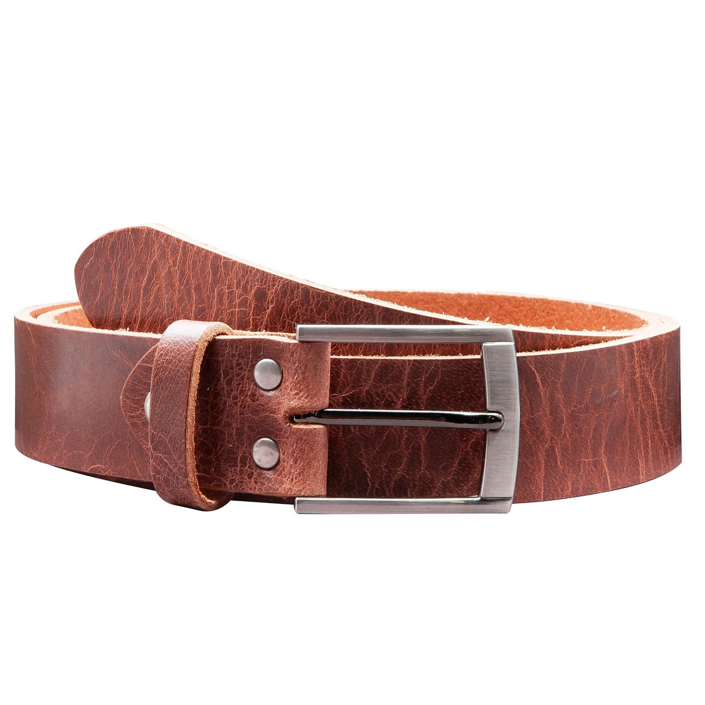 35 mm Gürtel Rustikales Leder Modell EH418-RL-Dunkelbraun