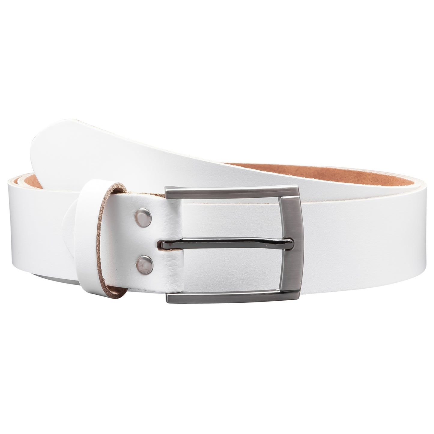 35 mm Gürtel Spaltleder Modell EH418-SL-Weiss