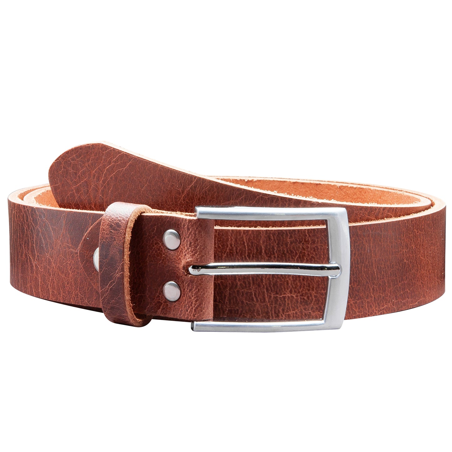 35 mm Gürtel Rustikales Leder Modell EH421-RL-Dunkelbraun