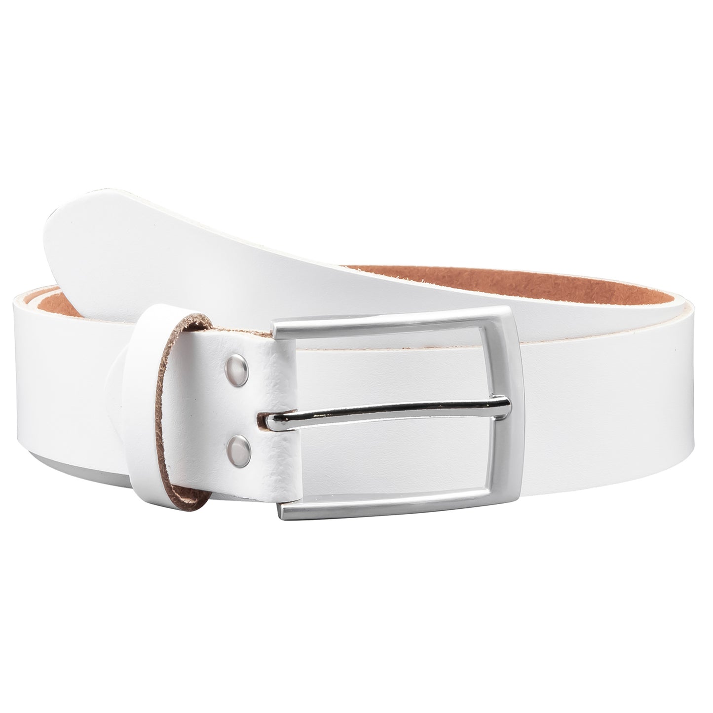 35 mm Gürtel Spaltleder Modell EH421-SL-Weiss