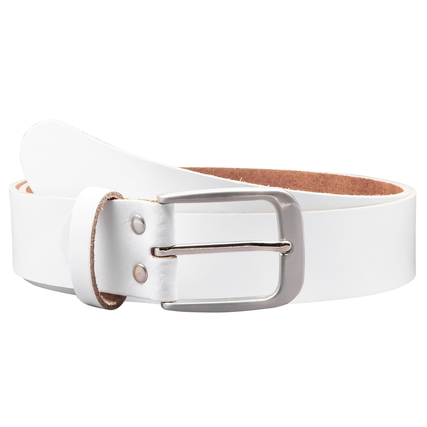 35 mm Gürtel Spaltleder Modell EH428-SL-Weiss