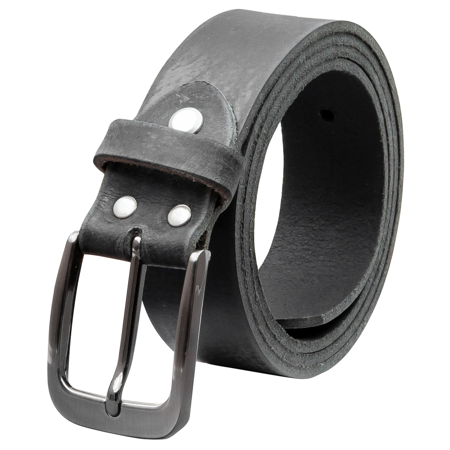 35 mm Gürtel Geschliffenes Leder Modell EH434-GE-Schwarz