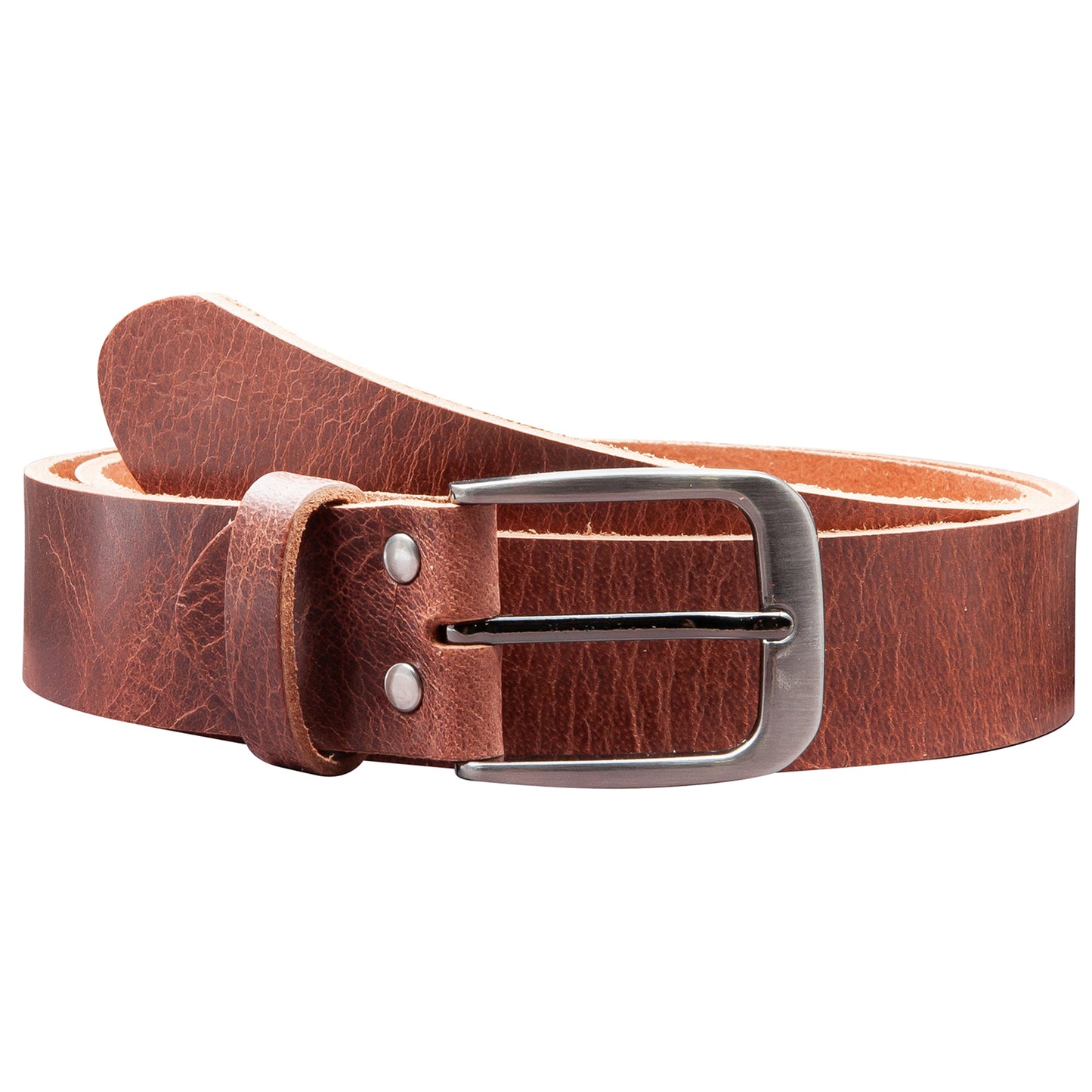 35 mm Gürtel Rustikales Leder Modell EH434-RL-Dunkelbraun