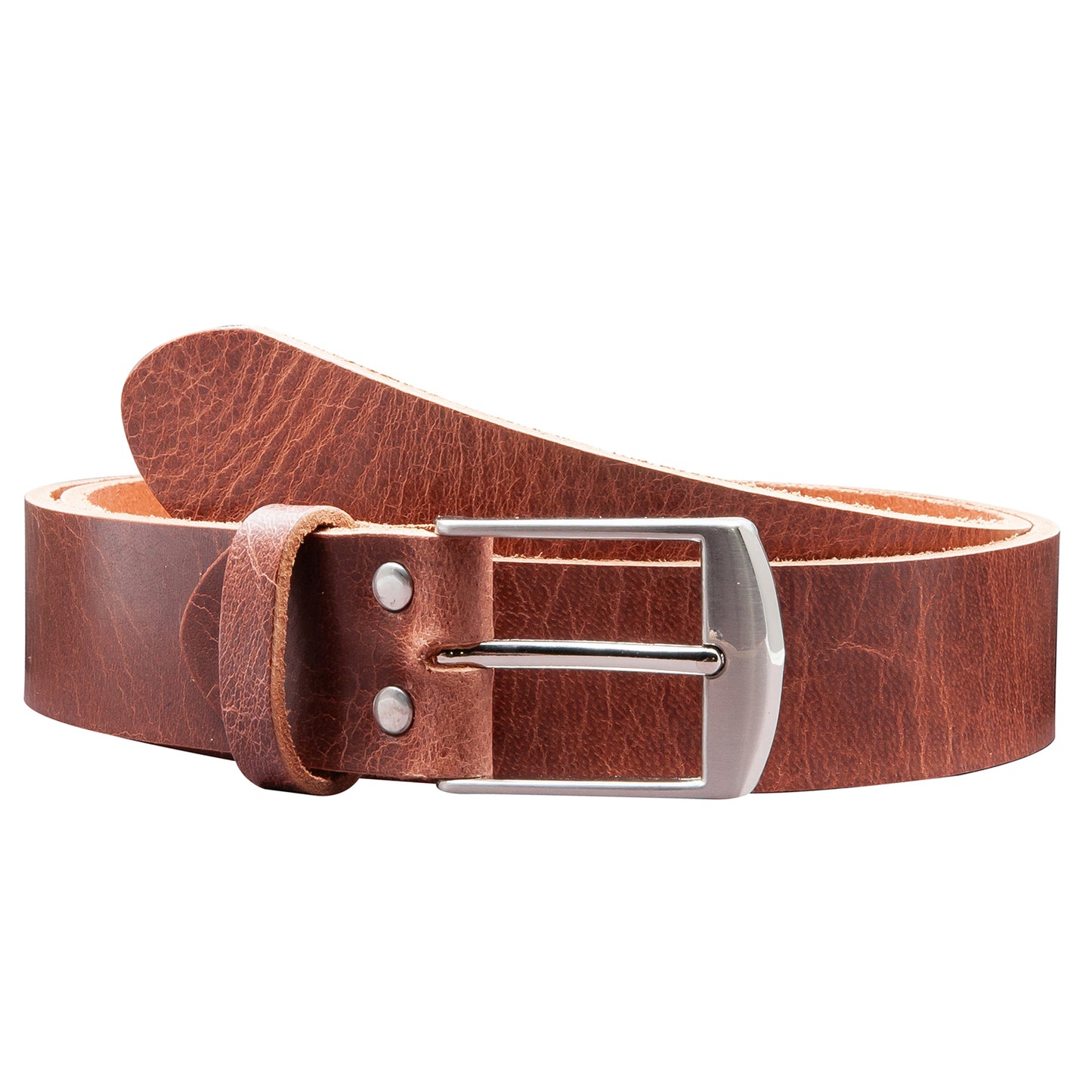 35 mm Gürtel Rustikales Leder Modell EH49-RL-Dunkelbraun