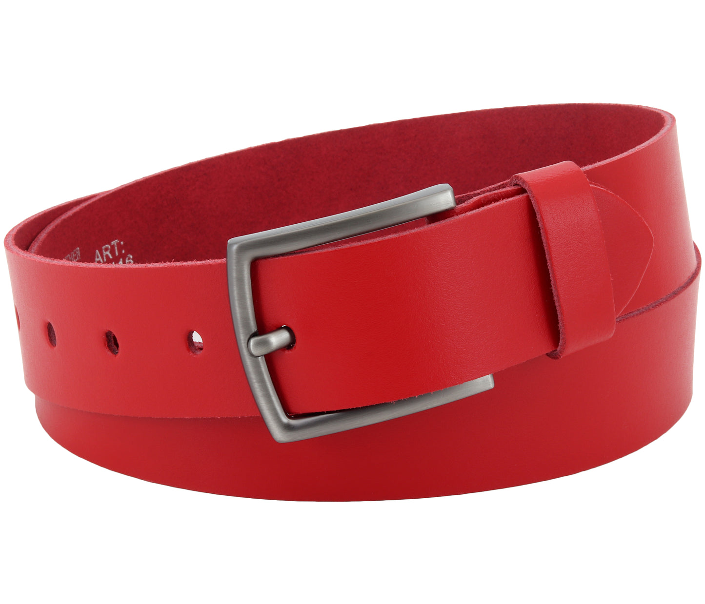 40 mm Gürtel Spaltleder Modell EH519-SL-Rot