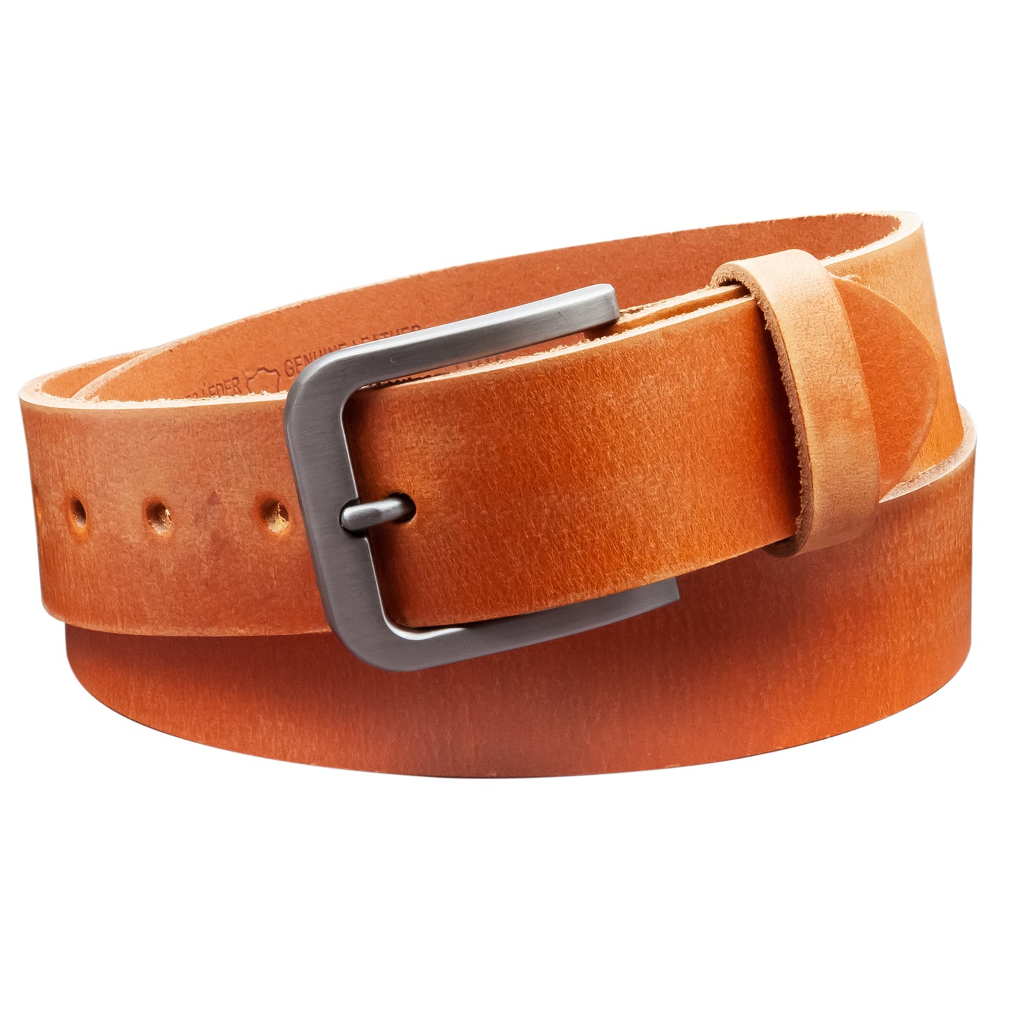 40 mm Gürtel Geschliffenes Leder Modell EH520-GE-Cognac