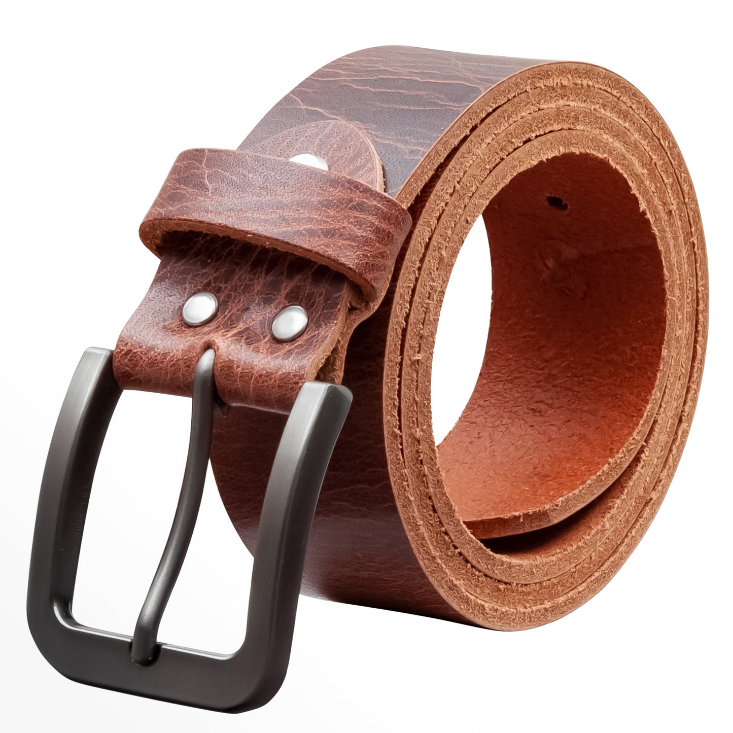 40 mm Gürtel Rustikales Leder Modell EH520-RL-Dunkelbraun