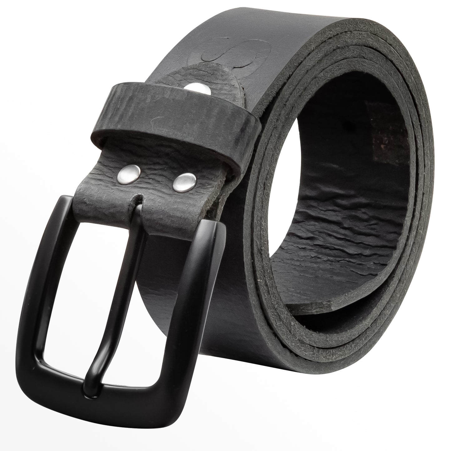 40 mm Gürtel Aufruck Leder Modell EH523-AD-Schwarz