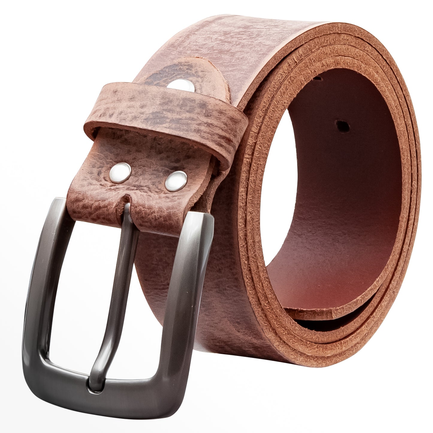 40 mm Gürtel Geschliffenes Leder Modell EH524-GE-Dunkelbraun