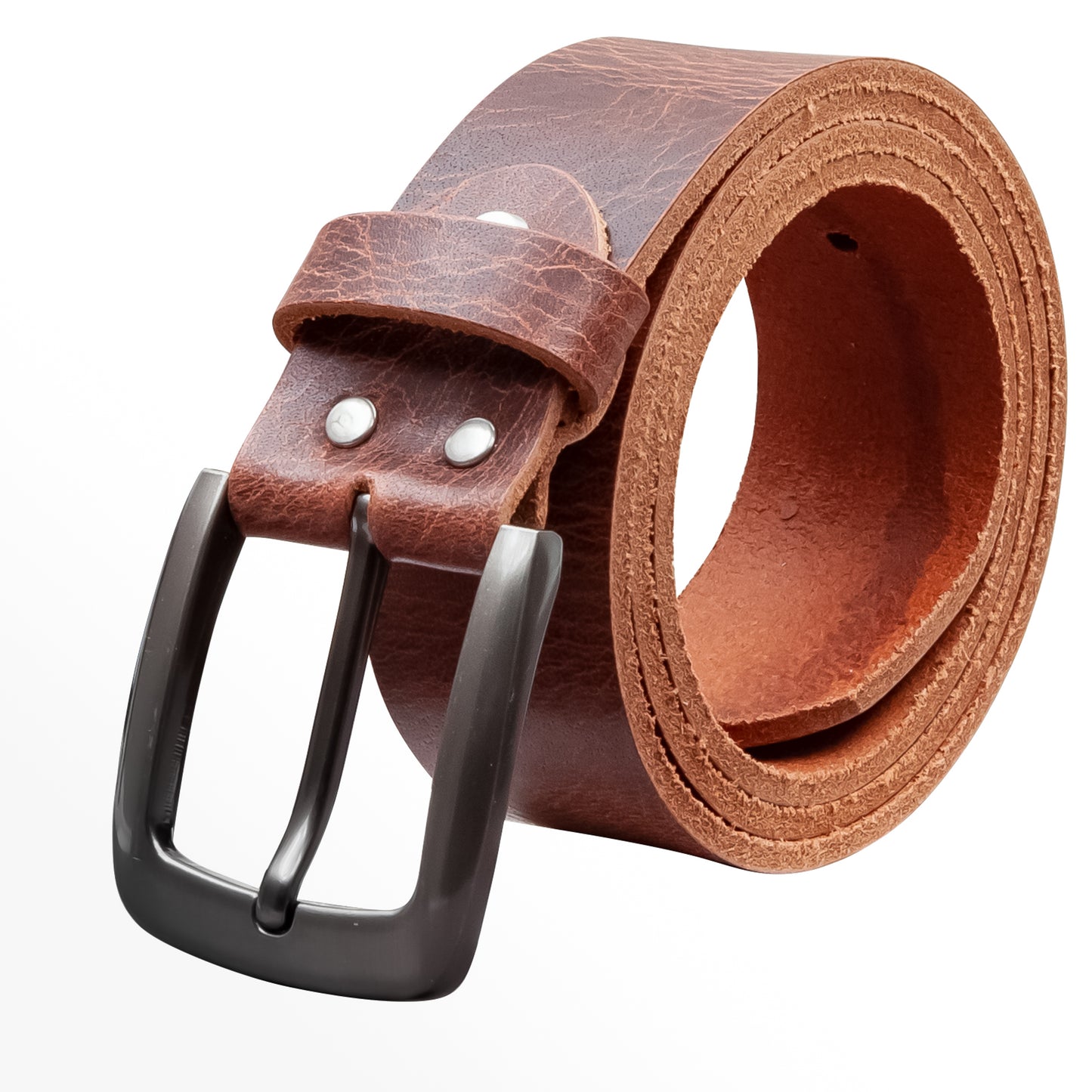40 mm Gürtel Rustikales Leder Modell EH524-RL-Dunkelbraun