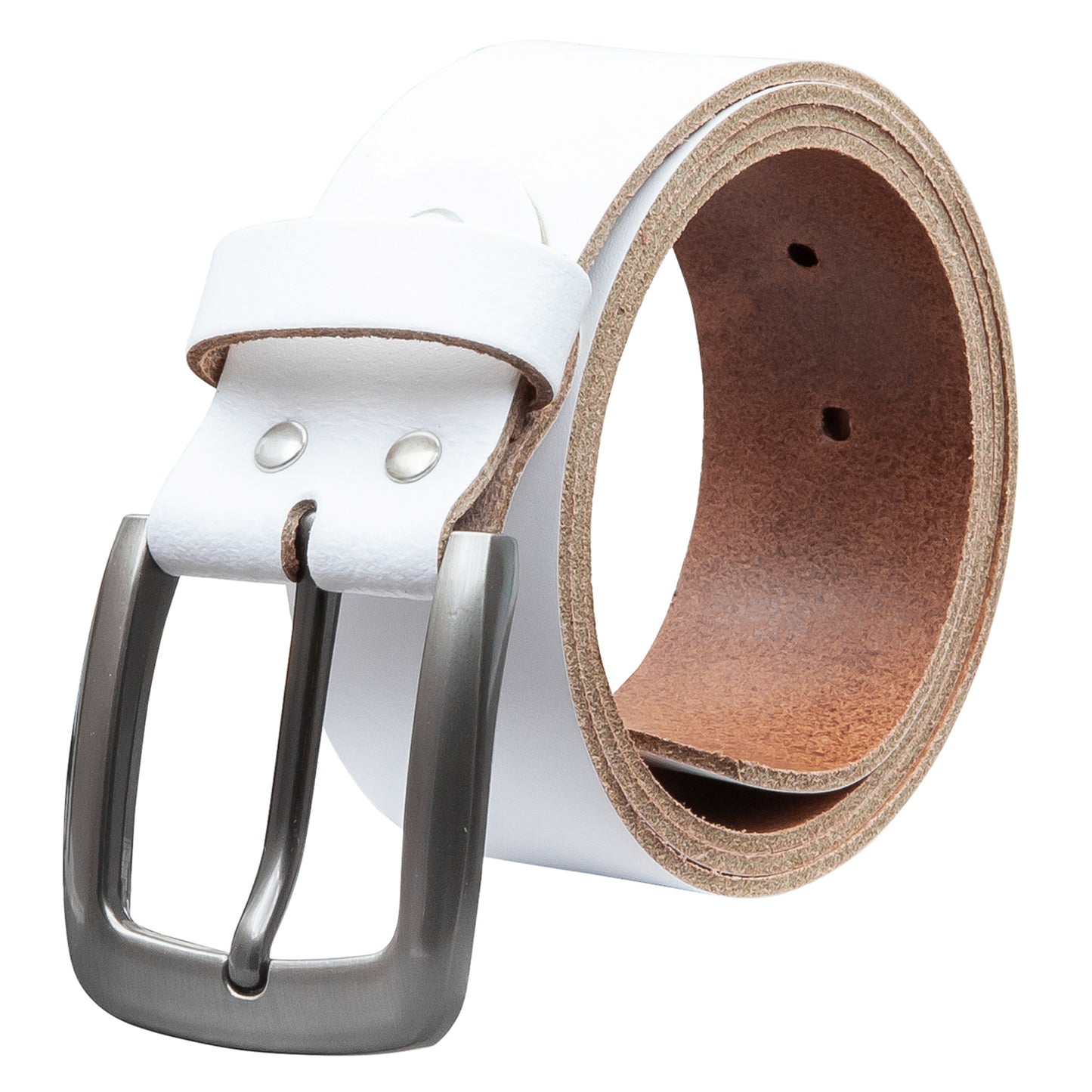 40 mm Gürtel Spaltleder Modell EH524-SL-Weiss