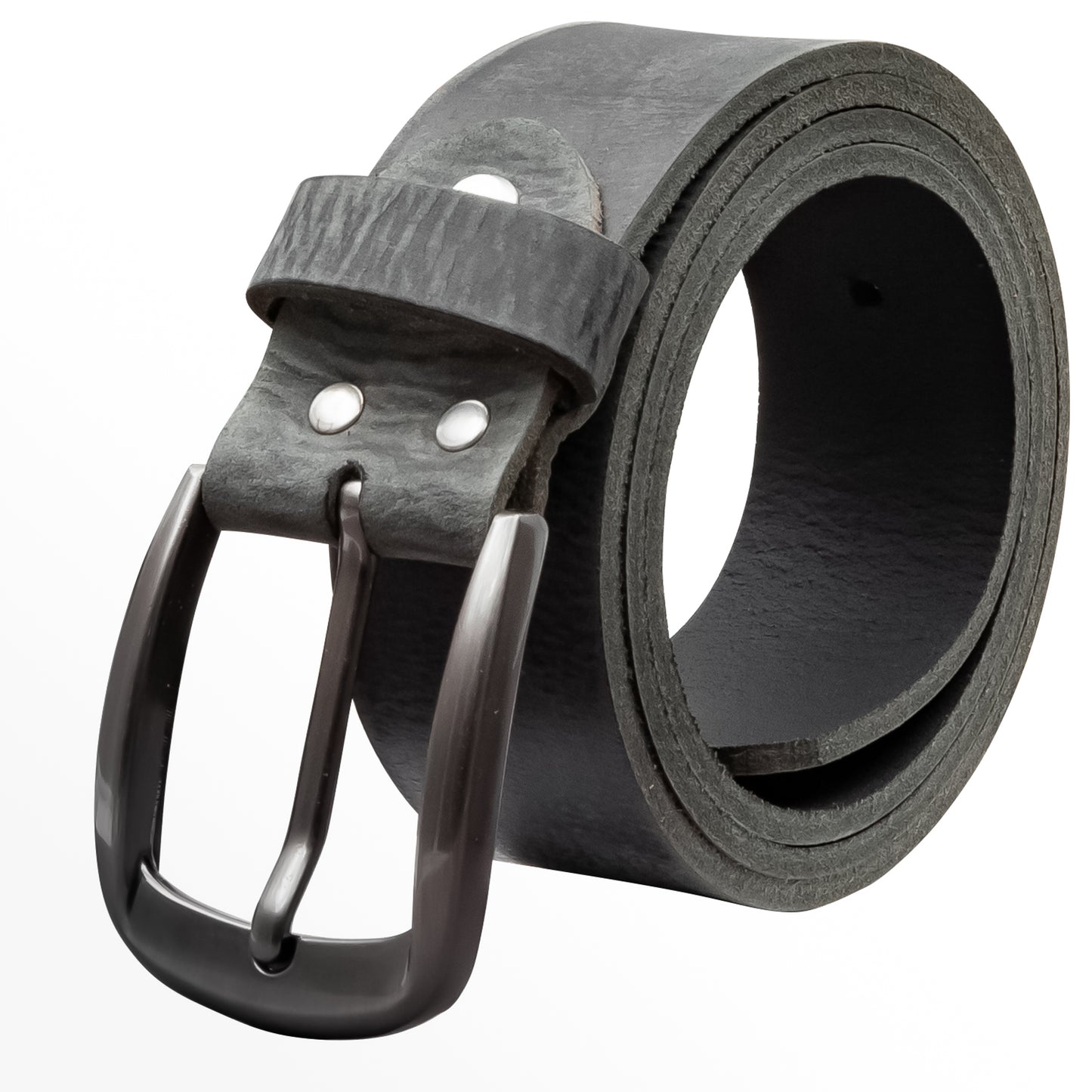 40 mm Gürtel Geschliffenes Leder Modell EH525-GE-Schwarz