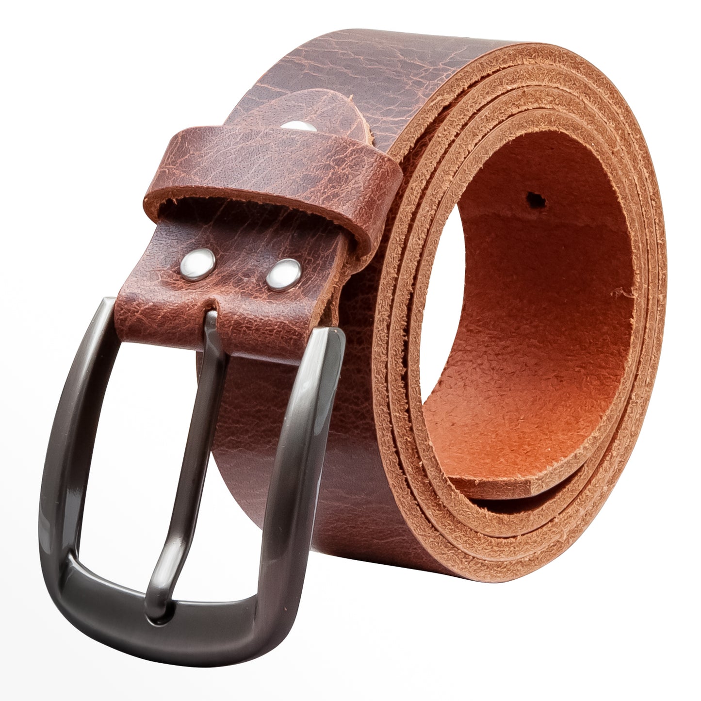 40 mm Gürtel Rustikales Leder Modell EH525-RL-Dunkelbraun