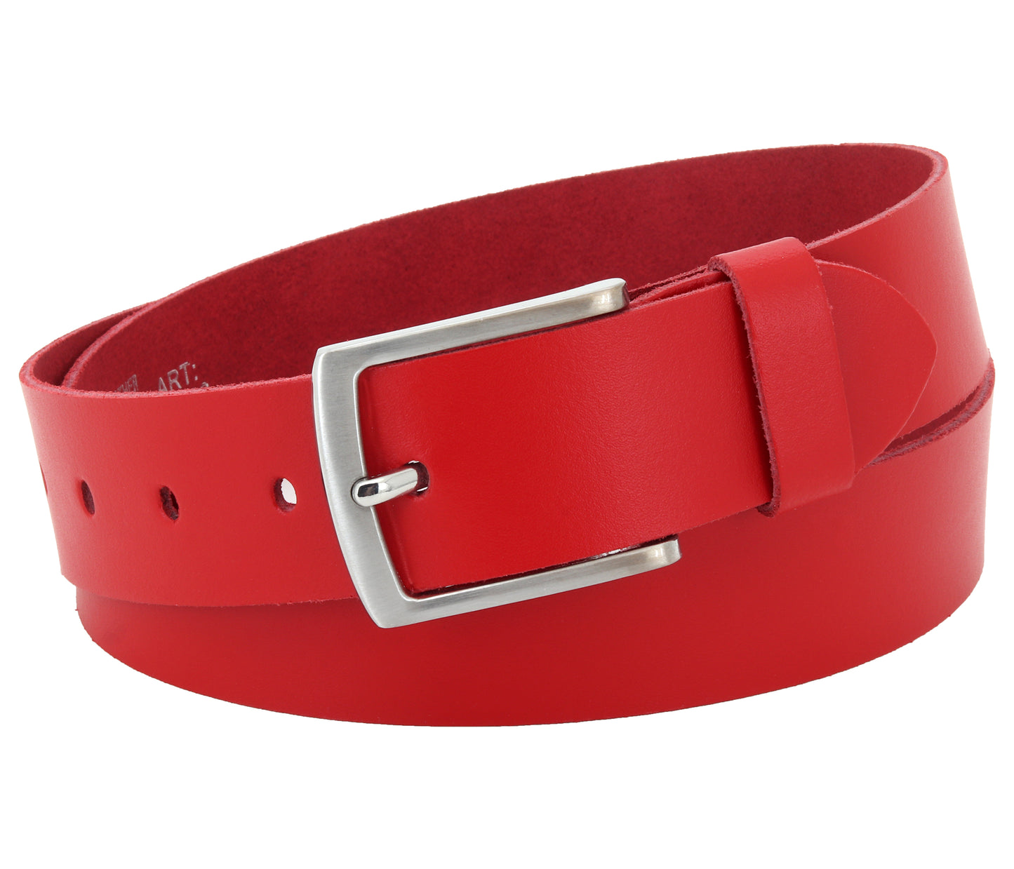 40 mm Gürtel Spaltleder Modell EH528-SL-Rot