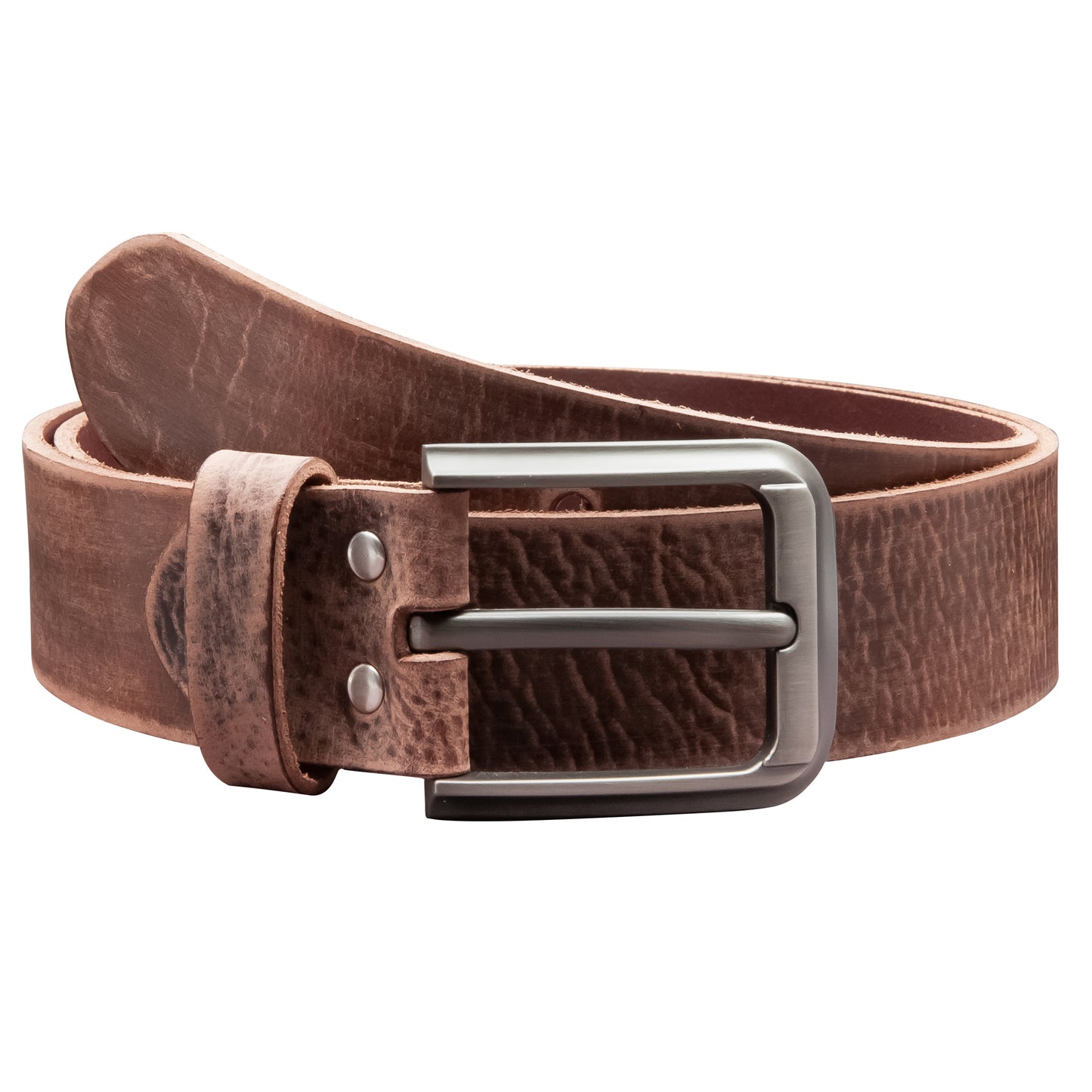 40 mm Gürtel Geschliffenes Leder Modell EH55-GE-Dunkelbraun