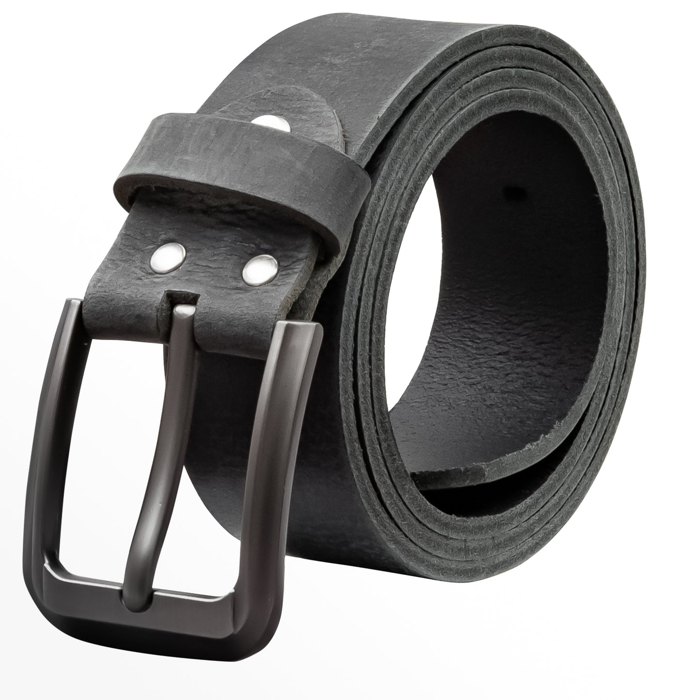 40 mm Gürtel Geschliffenes Leder Modell EH55-GE-Schwarz