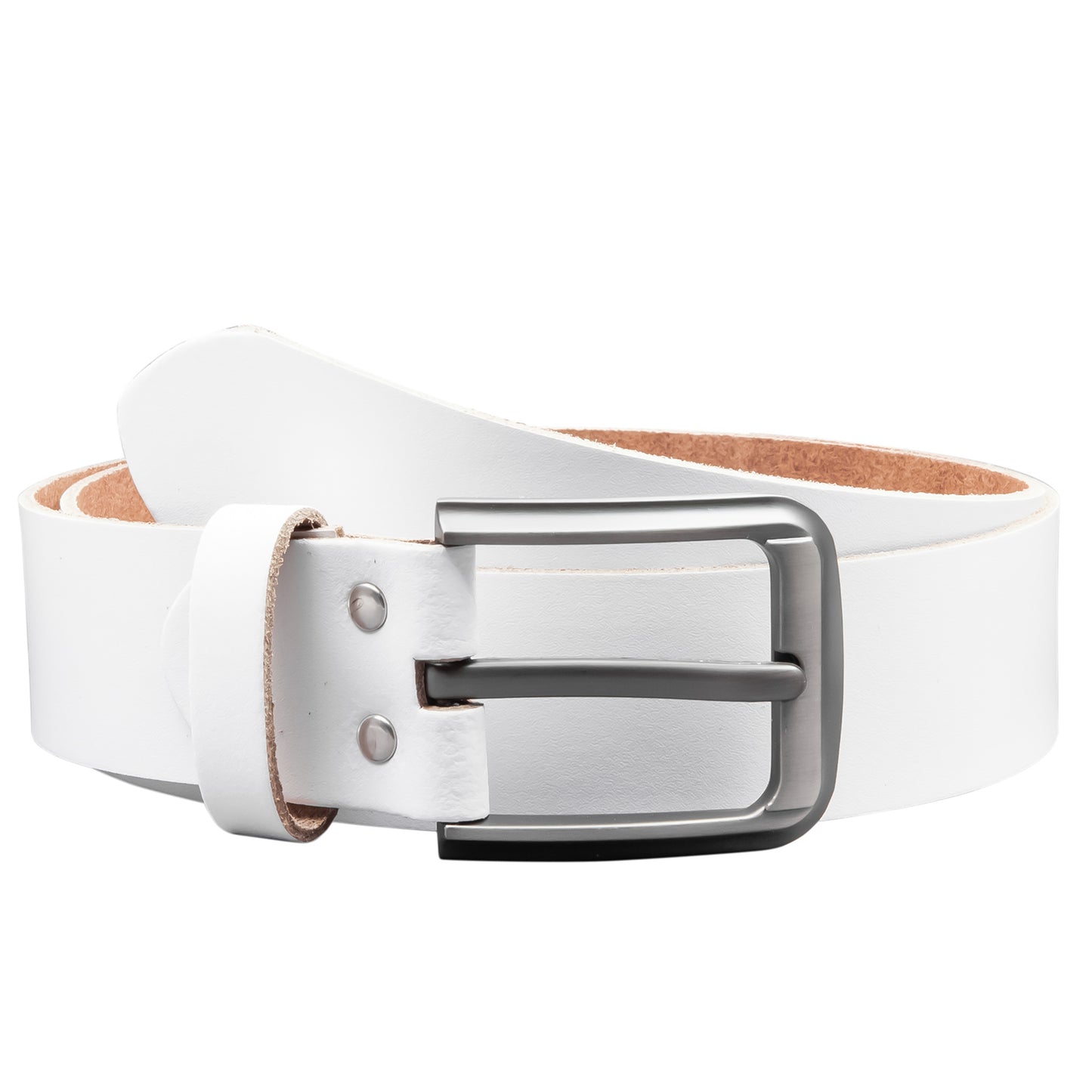 40 mm Gürtel Spaltleder Modell EH55-SL-Weiss