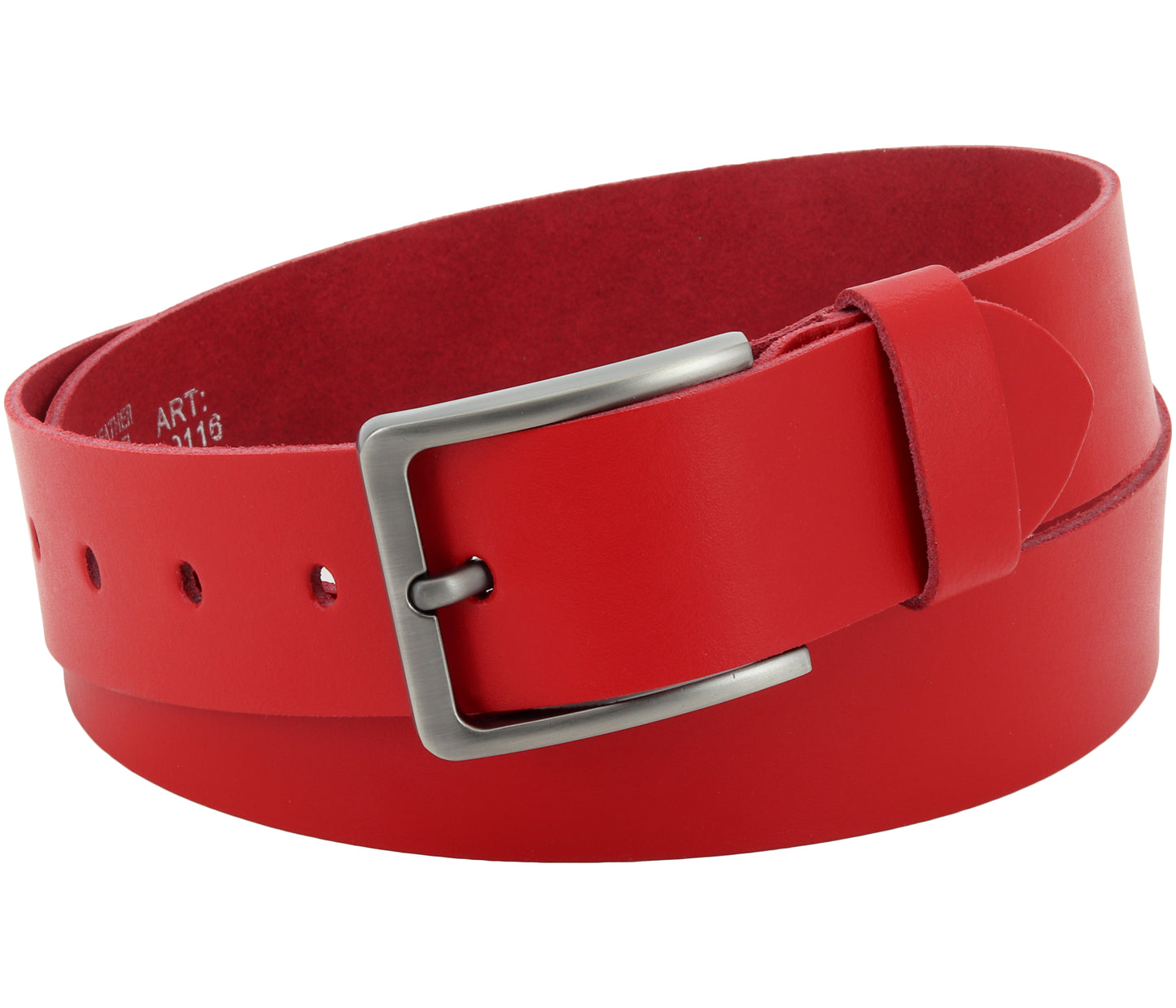 40 mm Gürtel Spaltleder Modell EH550-SL-Rot