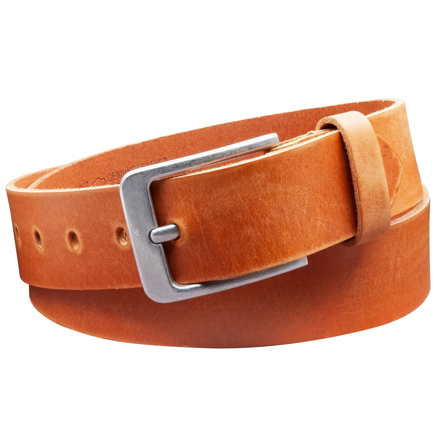 40 mm Gürtel Geschliffenes Leder Modell EH56-GE-Cognac