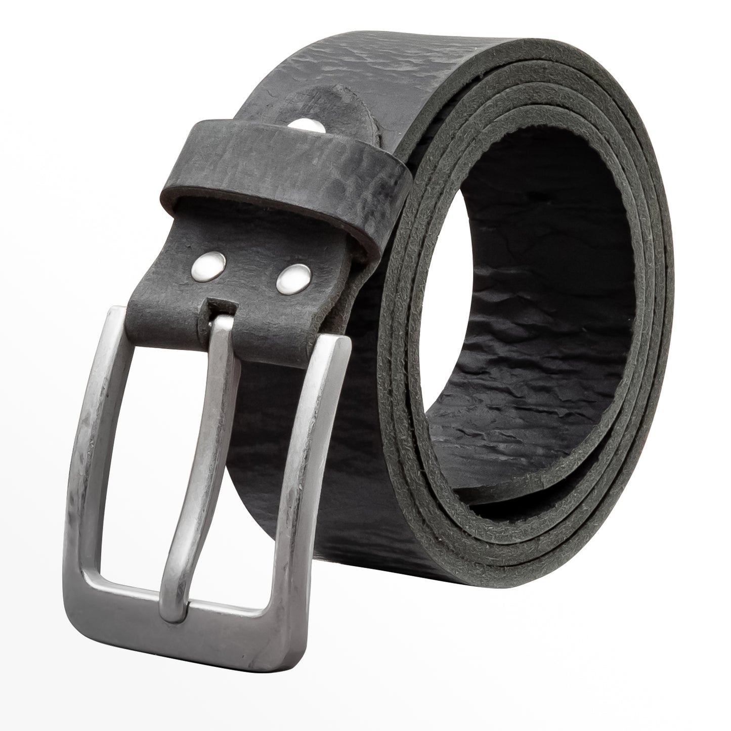 40 mm Gürtel Geschliffenes Leder Modell EH56-GE-Schwarz