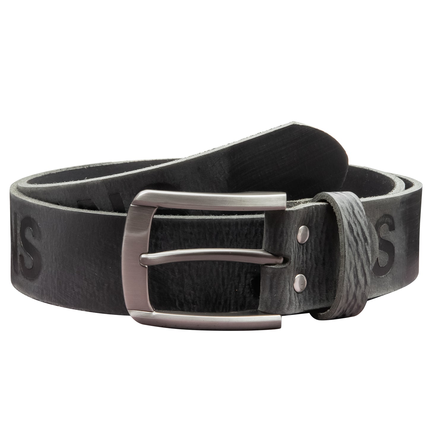 40 mm Gürtel Aufruck Leder Modell EH560-AD-Schwarz