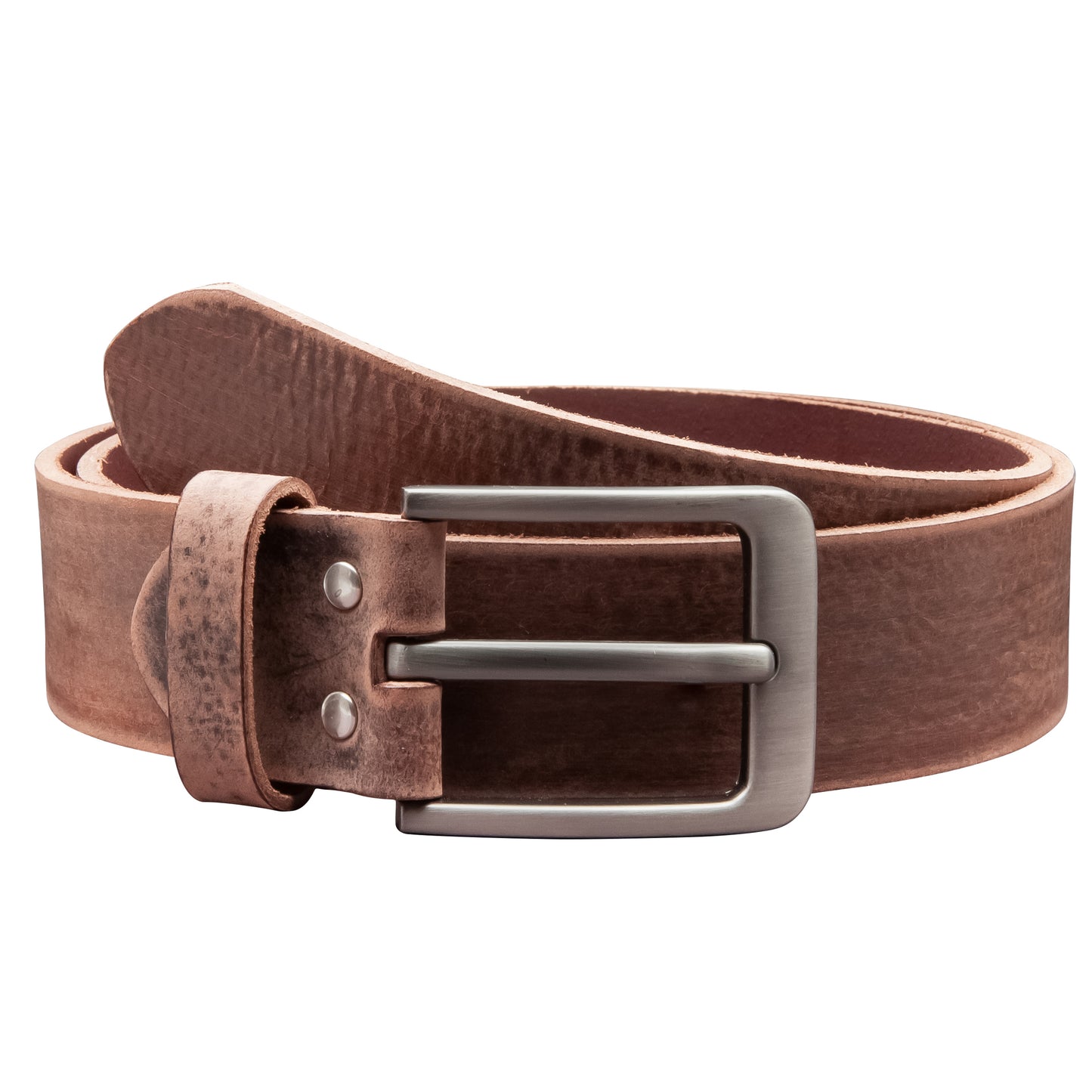 40 mm Gürtel Geschliffenes Leder Modell EH565-GE-Dunkelbraun