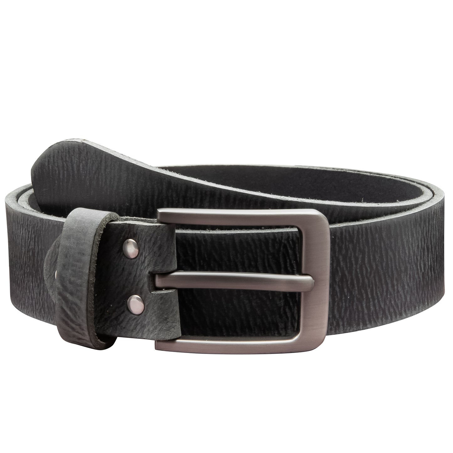 40 mm Gürtel Geschliffenes Leder Modell EH565-GE-Schwarz