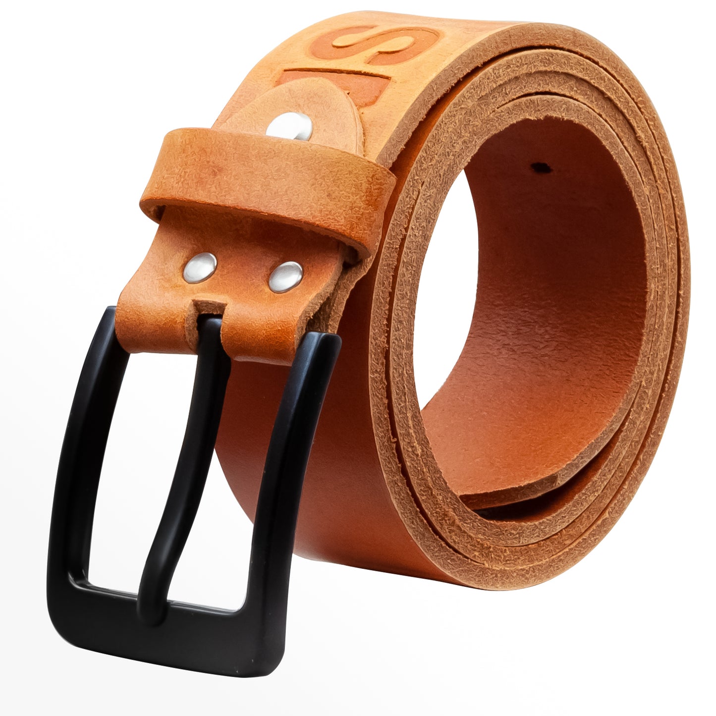 40 mm Gürtel Aufruck Leder Modell EH57-AD-Cognac