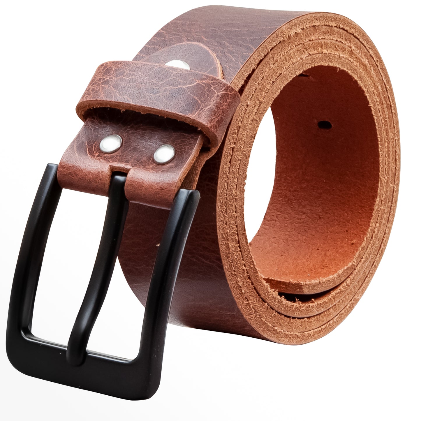 40 mm Gürtel Rustikales Leder Modell EH57-RL-Dunkelbraun