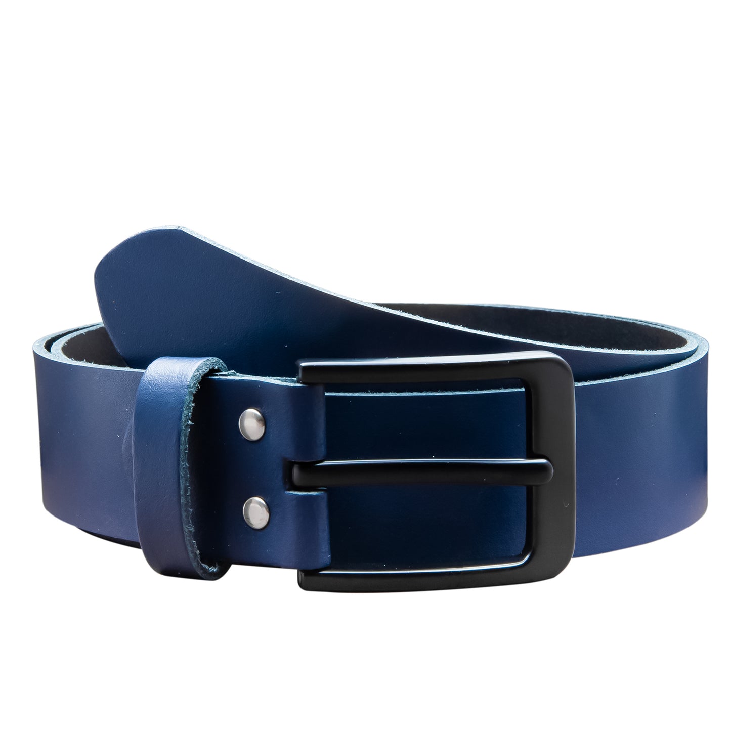 40 mm Gürtel Spaltleder Modell EH57-SL-Dunkelblau