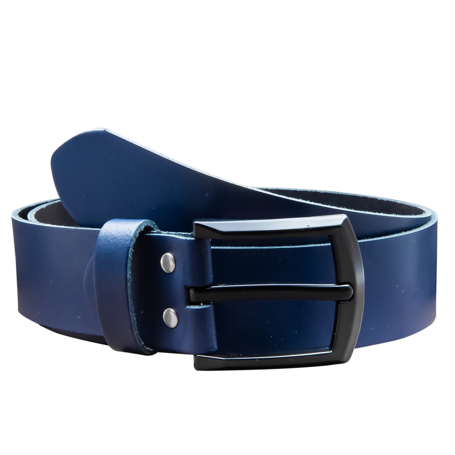 40 mm Gürtel Spaltleder Modell EH59-SL-Dunkelblau