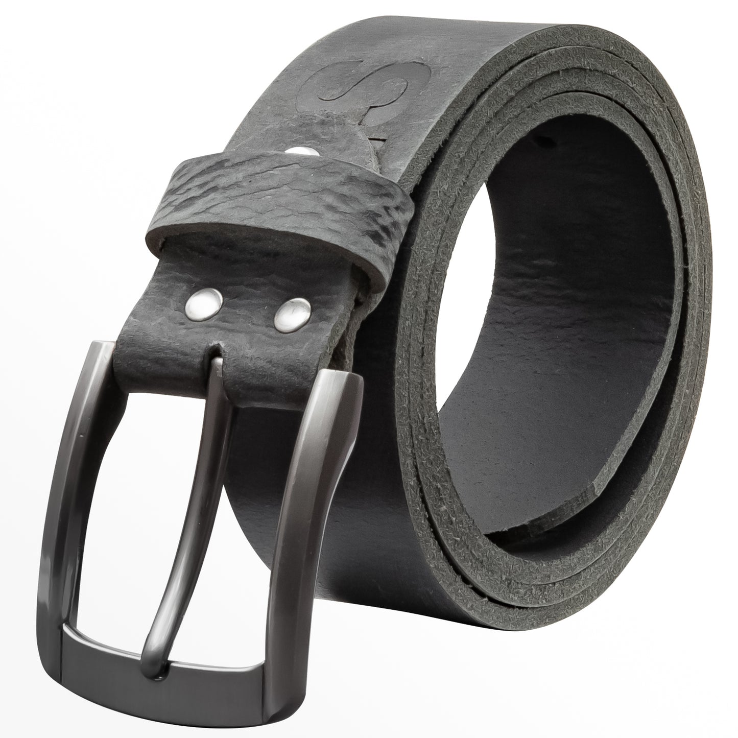 40 mm Gürtel Aufruck Leder Modell EH560-AD-Schwarz