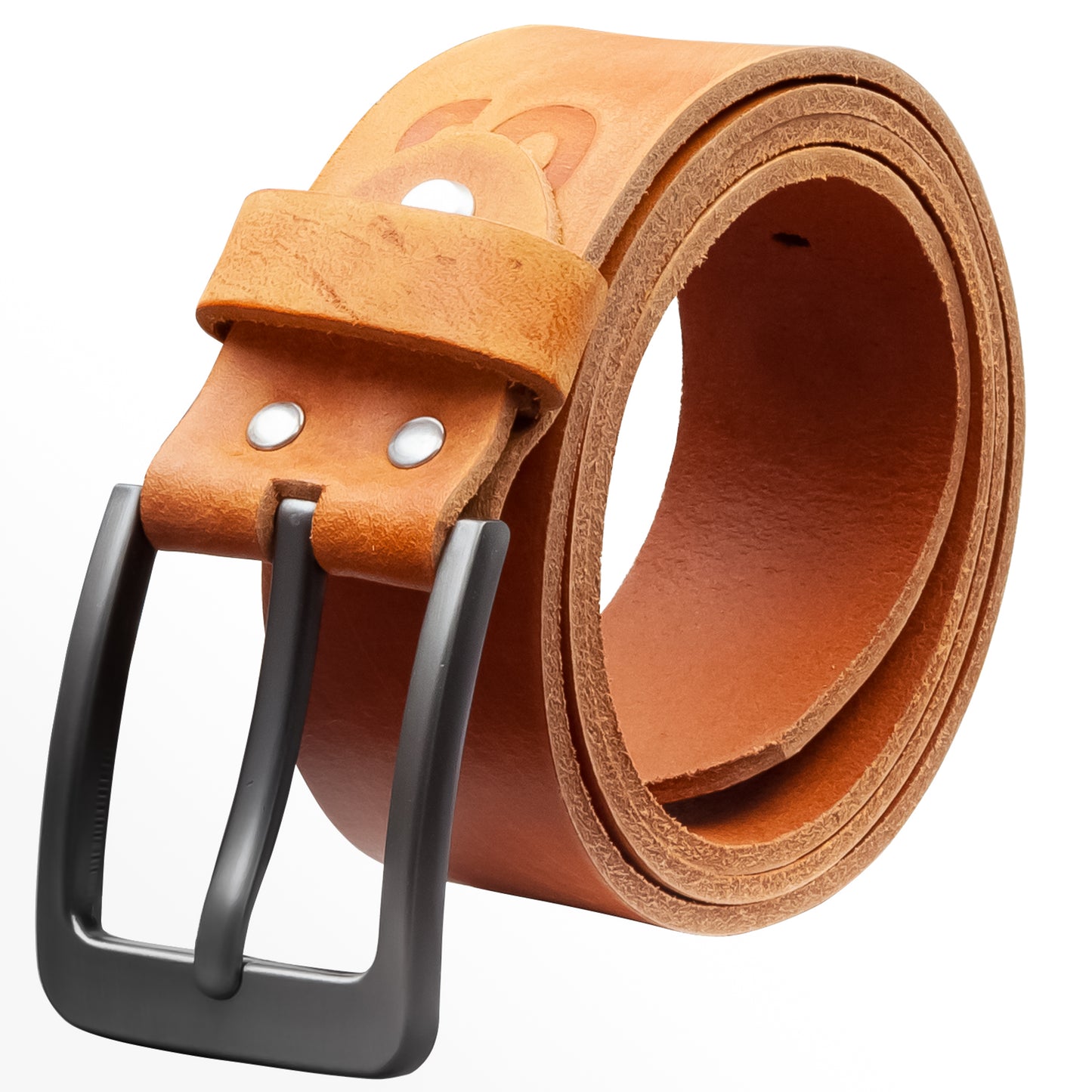 40 mm Gürtel Aufruck Leder Modell EH565-AD-Cognac