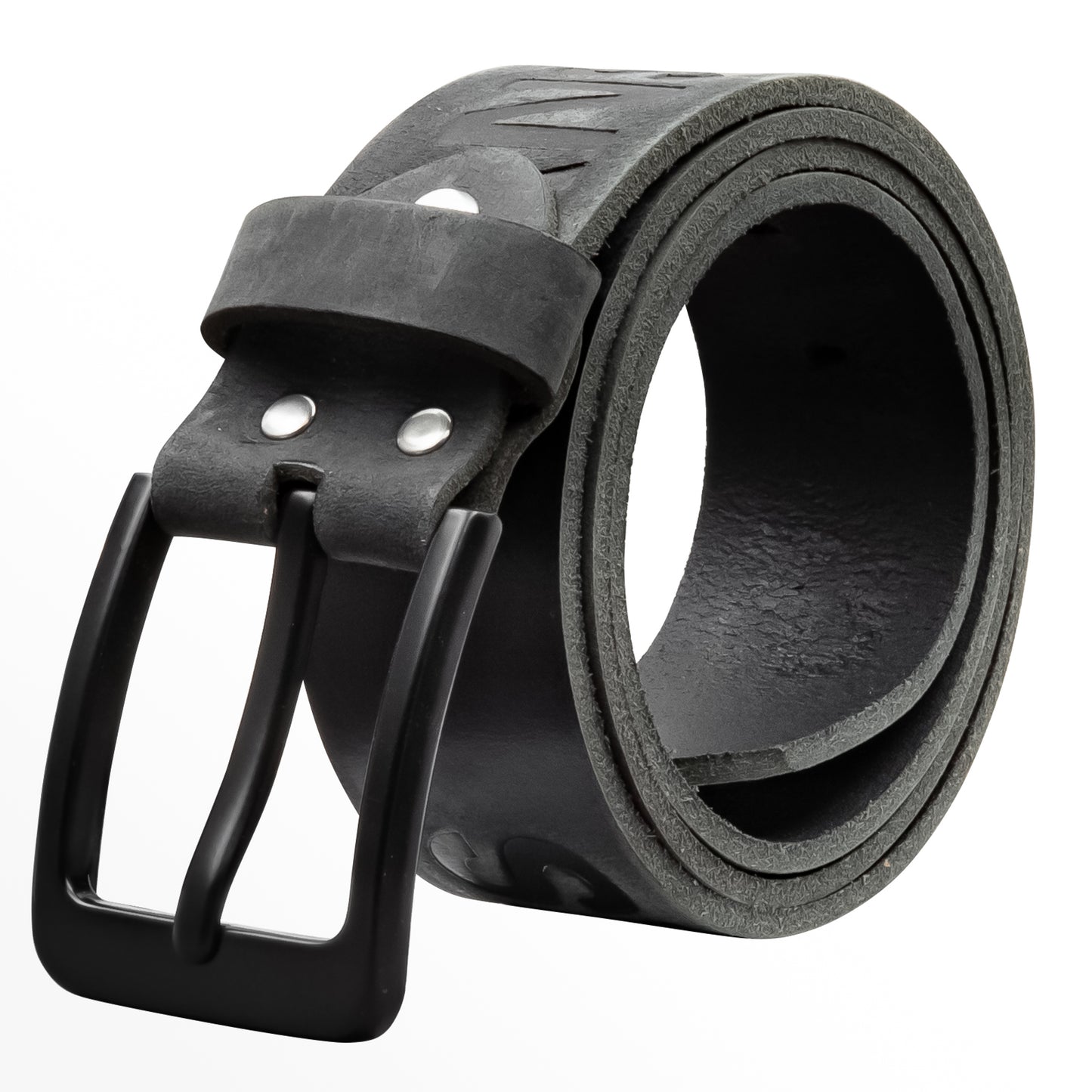 40 mm Gürtel Aufruck Leder Modell EH57-AD-Schwarz